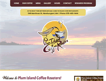 Tablet Screenshot of plumislandcoffee.com
